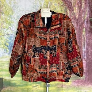 Vintage Sports Jacket 100% Silk Size Medium